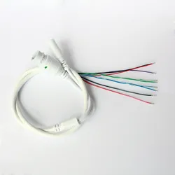 White Ethernet DC power waterproof cable with connectors for IP Camera board