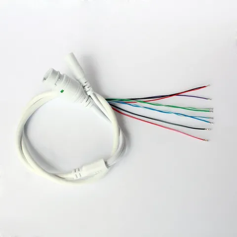 White Ethernet DC power waterproof cable with connectors for IP Camera board